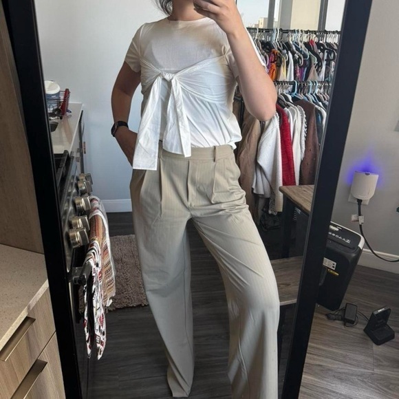 ICHI Tops - ICHI Avant Garde Streetwear White Tee NWT